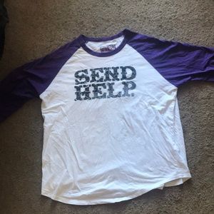 Send help baseball tee